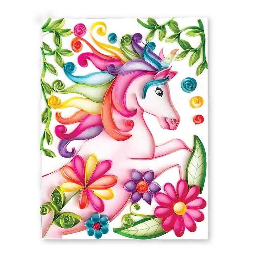 Coffret Quilling Licorne BOX CANDIY® – Kit Créatif Papier Enfant DIY dès 6 ans BoxCanDIY