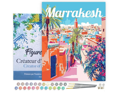 Malen nach Zahlen – Reiseplakat Marrakesch (40x50 cm)