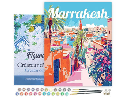 Malen nach Zahlen – Reiseplakat Marrakesch (40x50 cm)