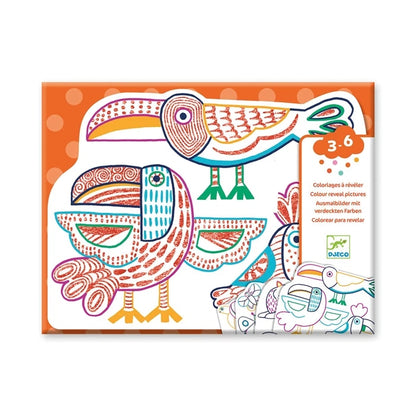 Coloriages à Révéler Familles Sauvages – Activité Magique pour Jeunes Enfants