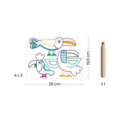Coloriages à Révéler Familles Sauvages – Activité Magique pour Jeunes Enfants