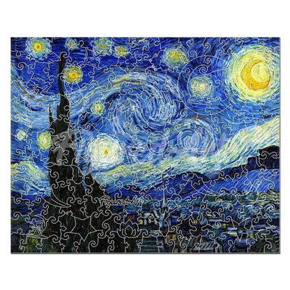Puzzle 2D en Bois Adulte - La Nuit étoilée de Van Gogh Figured'art