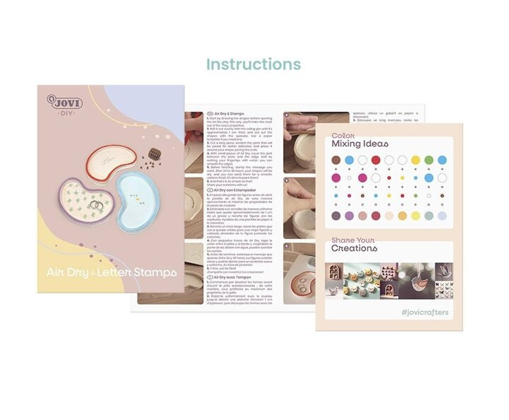 Jovi - Kit DIY Coupelles à Personnaliser | Argile autodurcissante + tampons + peintures