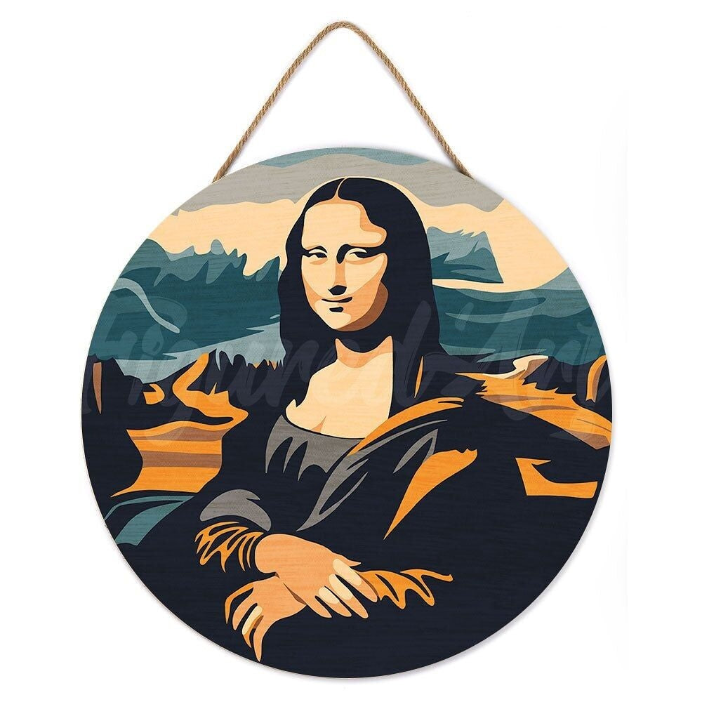 Peinture par Numéro – Mona Lisa 30cm sur disque bois | Kit DIY Figured'art
