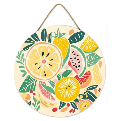Peinture par Numéro sur Disque en bois - Fruits Figured'art