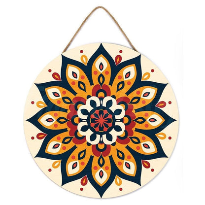 Peinture par Numéro sur Disque en bois - Mandala ensoleillé Figured'art