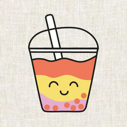 Kit Broderie - DIY - Kawaii bubble tea Fukuri