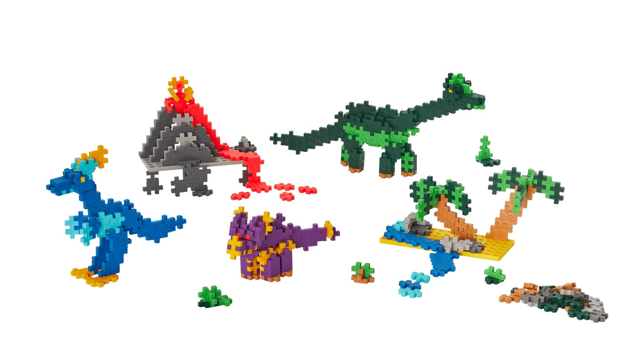 Kit découverte Dinosaures 600 Pcs - Jeu de construction - PLUS PLUS plus plus