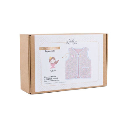 Kit couture Gilet de berger fille – Modèle Céleste Com'1 Idée