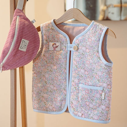 Kit couture Gilet de berger fille – Modèle Céleste Com'1 Idée
