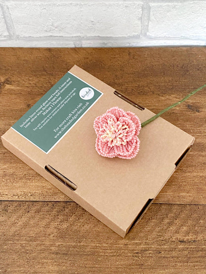 Perlenblumen-Kit - Pfingstrose. Eine kreative Geschenkidee.