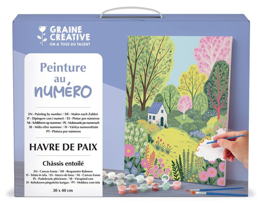 Peinture au Numéro 30x40 – Havre de Paix | Kit DIY Tableau Jardin GRAINE CREATIVE