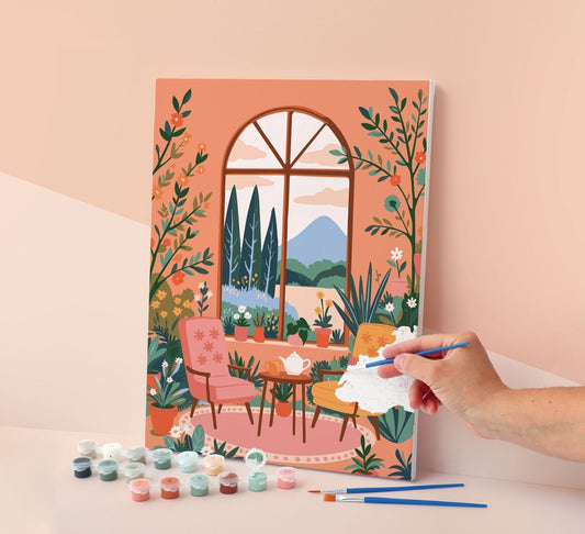 Peinture au Numéro 30x40 – Jardin d’Hiver | Kit DIY Tableau Floral GRAINE CREATIVE