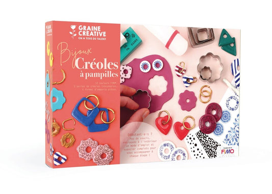 Coffret Bijoux FIMO – Pampilles interchangeables | Kit DIY boucles d’oreilles personnalisées GRAINE CREATIVE