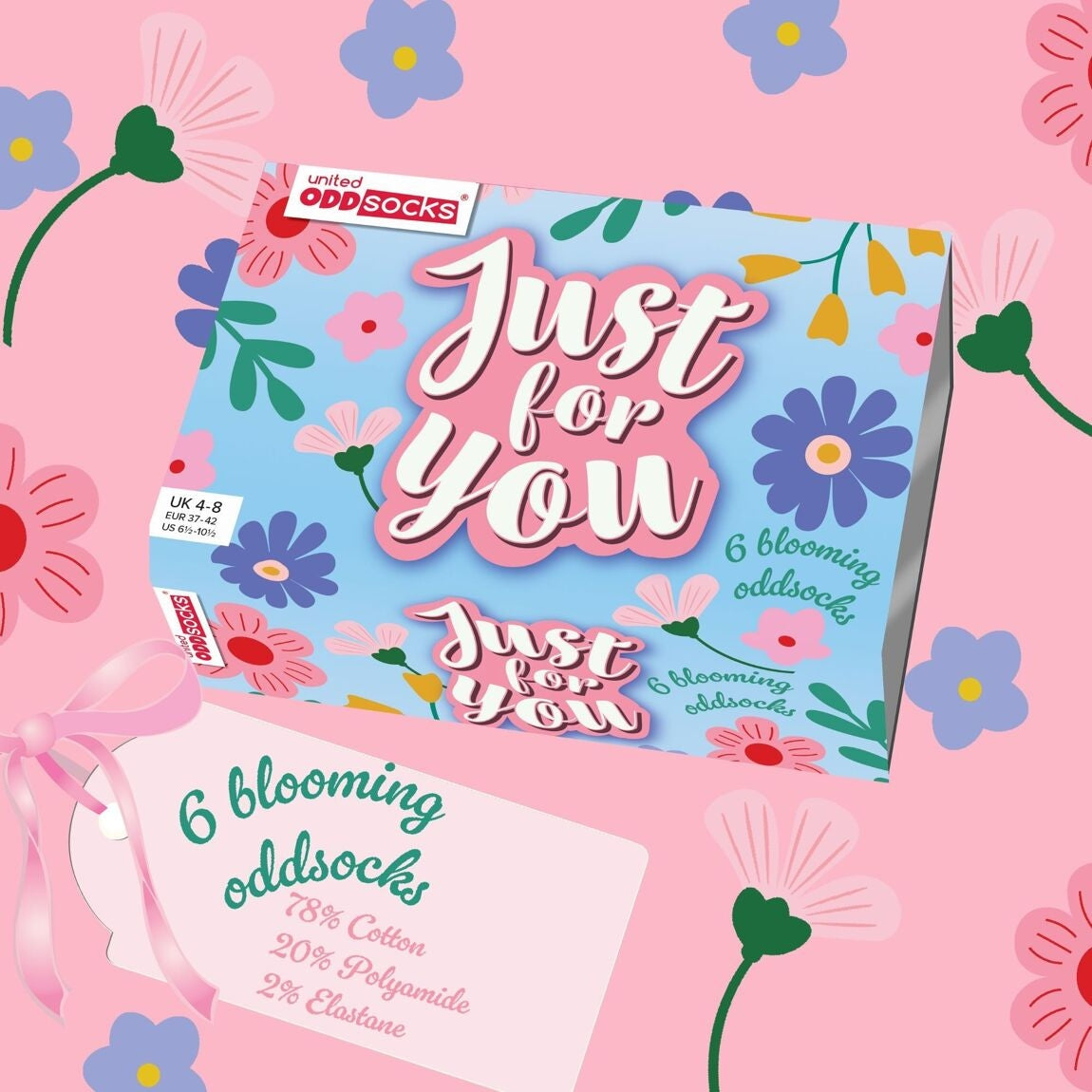 JUSTE POUR VOUS – Coffret 6 Chaussettes Dépareillées | United Oddsocks | Taille 37-42 United Oddsocks