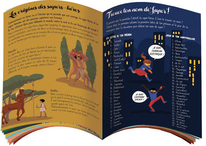 Coffret fabrication déguisement super-héros +1 livre - Kit bricolage/activité enfant en français l'atelier imaginaire