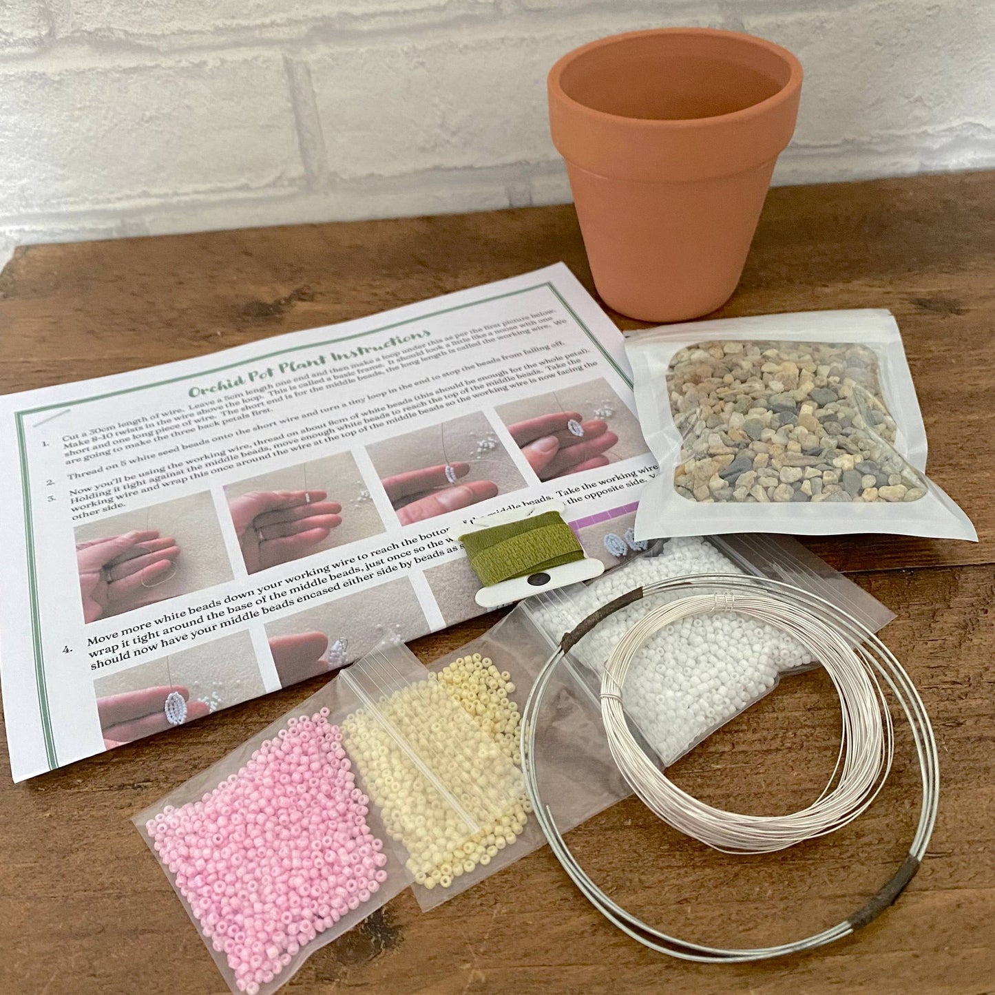 Kit de bricolage pour plantes d'orchidées pour adultes. Cadeau créatif The Beadology Shop