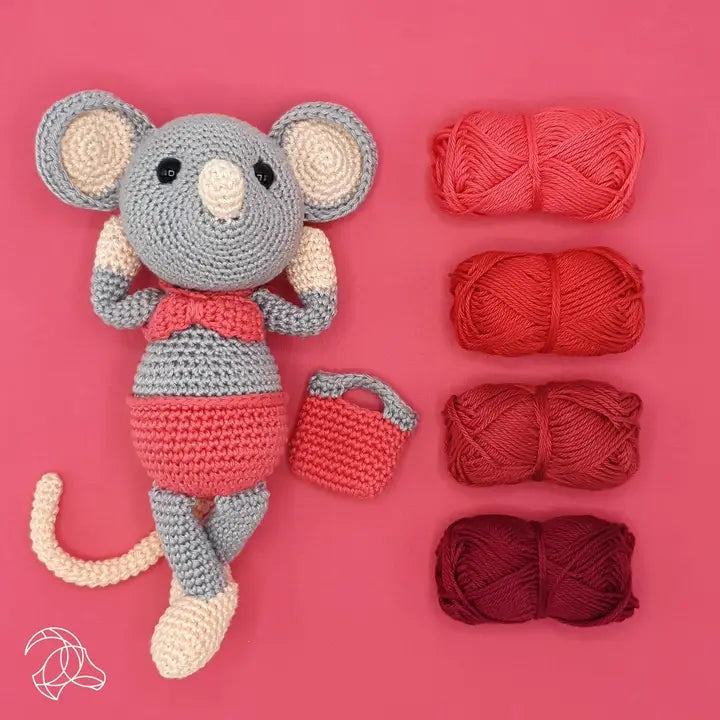 Kit amigurumi crochet HardiCraft - Daisy la souris HardyCraft