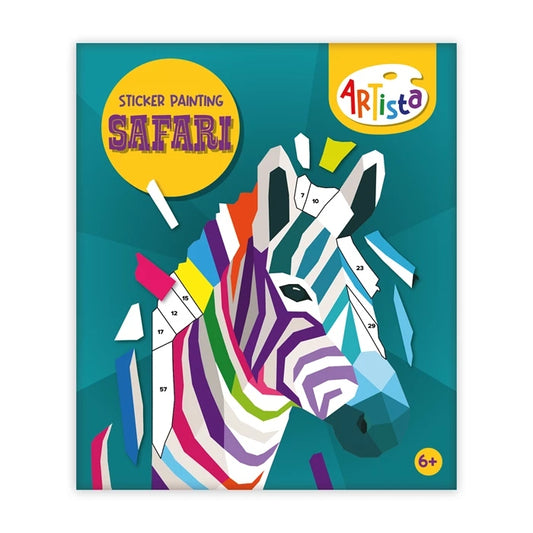 Livre Sticker Painting Safari – Activité Créative Autocollants pour Enfants Artista