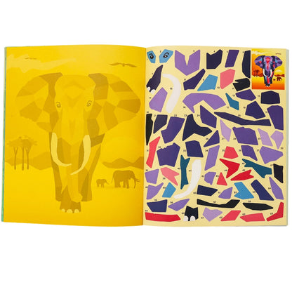 Livre Sticker Painting Safari – Activité Créative Autocollants pour Enfants