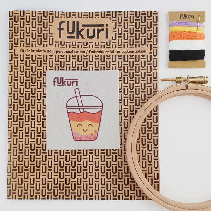 Kit Broderie - DIY - Kawaii bubble tea