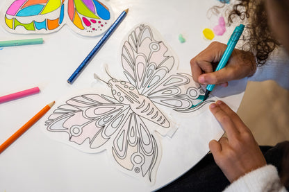 Coloriages gonflables - 2 papillons à colorier Ara-Créative