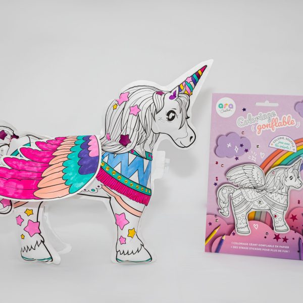 Aufblasbare Malvorlagen – Riesiges Einhorn zum Ausmalen