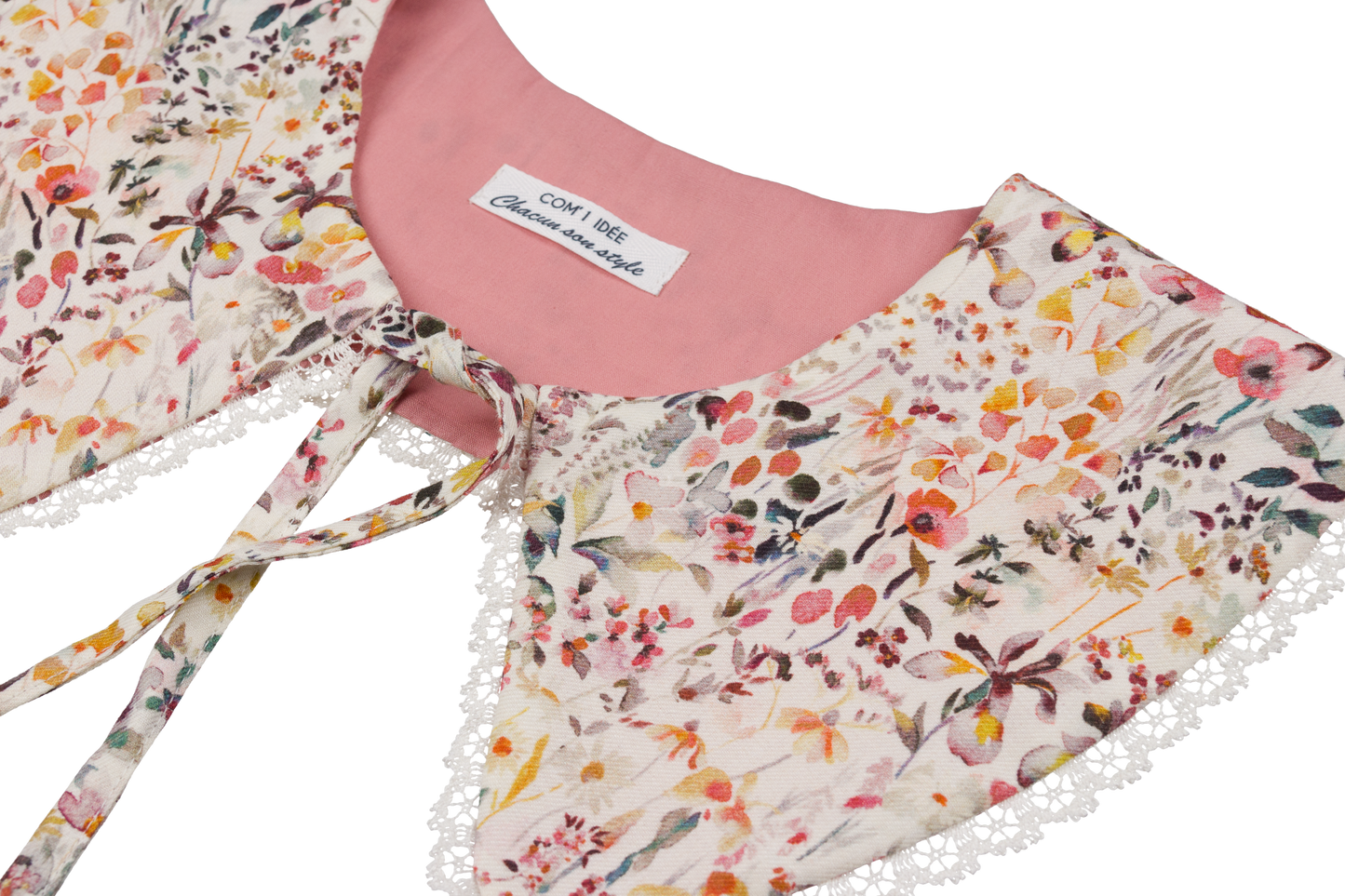 Kit couture col Claudine Jade – Col amovible rétro chic en Liberty Com'1 Idée