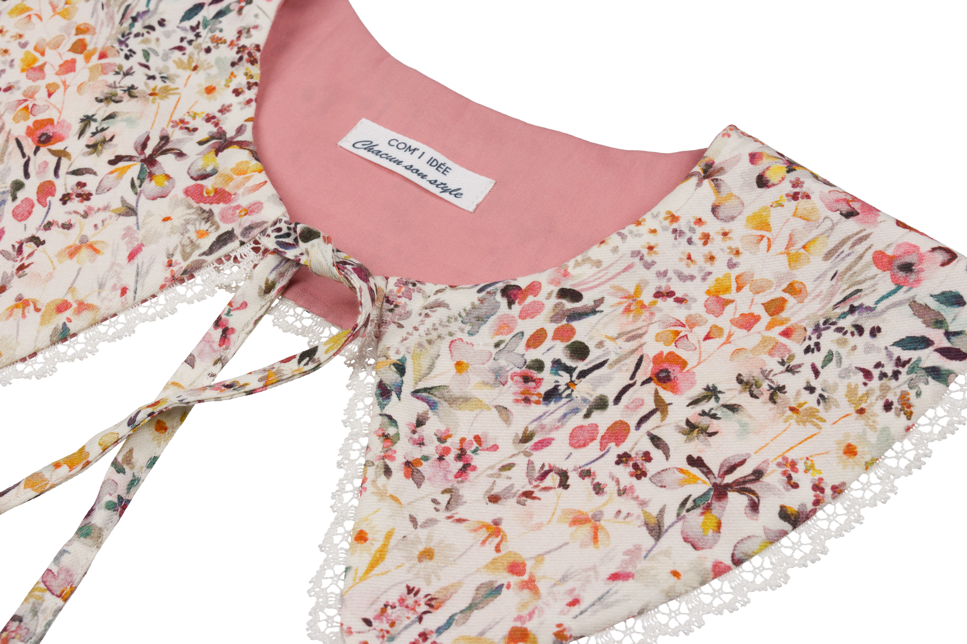 Kit couture col Claudine Jade – Col amovible rétro chic en Liberty Com'1 Idée