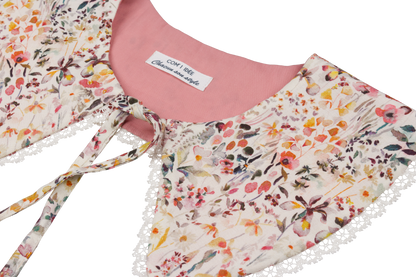 Kit couture col Claudine Jade – Col amovible rétro chic en Liberty Com'1 Idée