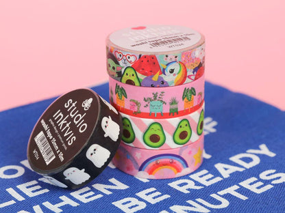 Washi Tape Arc-en-Ciel Nuage – Ruban Adhésif Kawaii Bullet Journal Studio Inktvis B.V.
