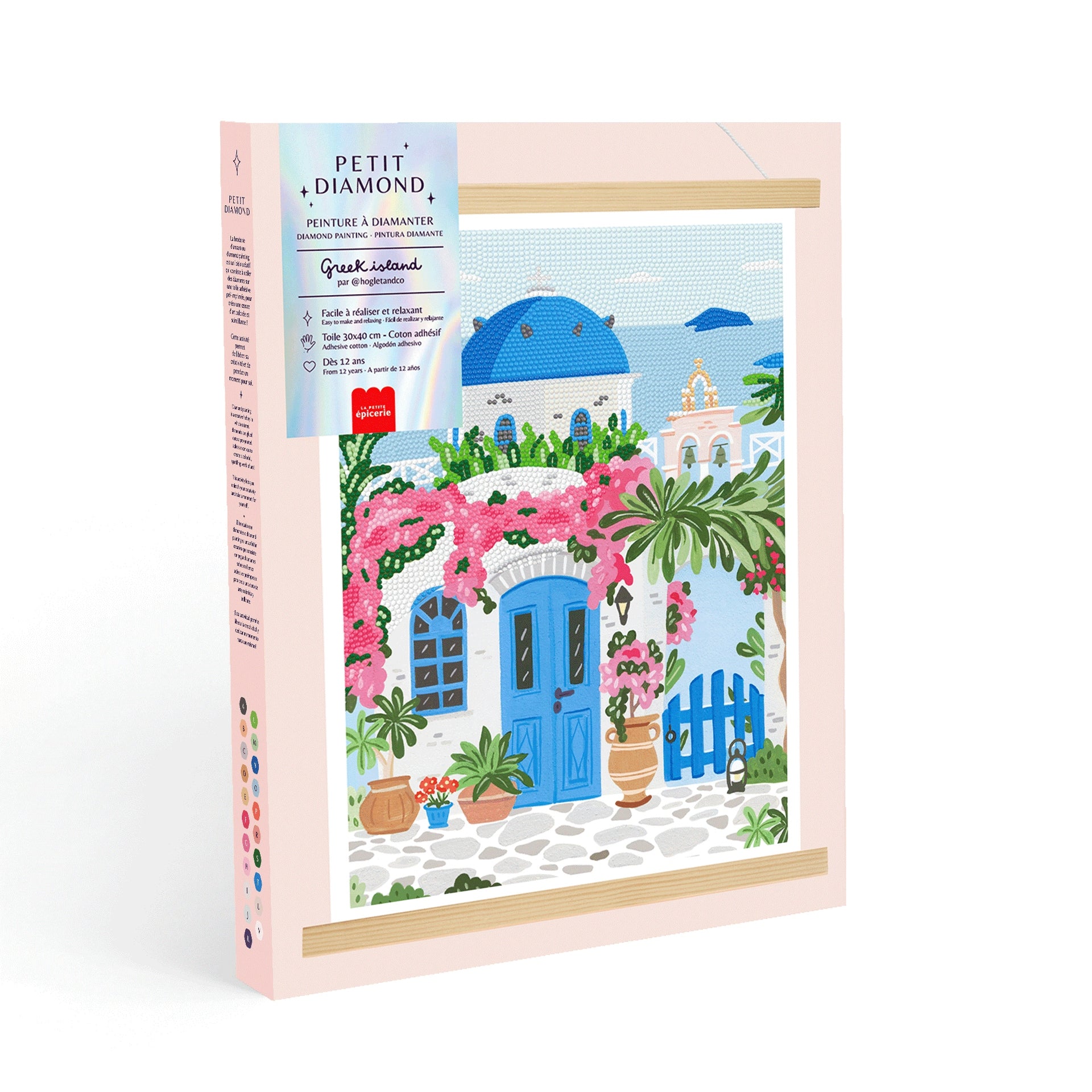 Coffret Petit Diamond – Diamond Painting “Greek Island” 30x40 cm | La Petite Épicerie LA PETITE EPICERIE