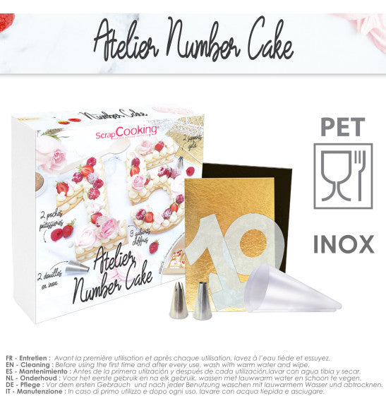 Atelier Number Cake – ScrapCooking® | Coffret pâtisserie complet chiffres 0 à 9 ScrapCooking
