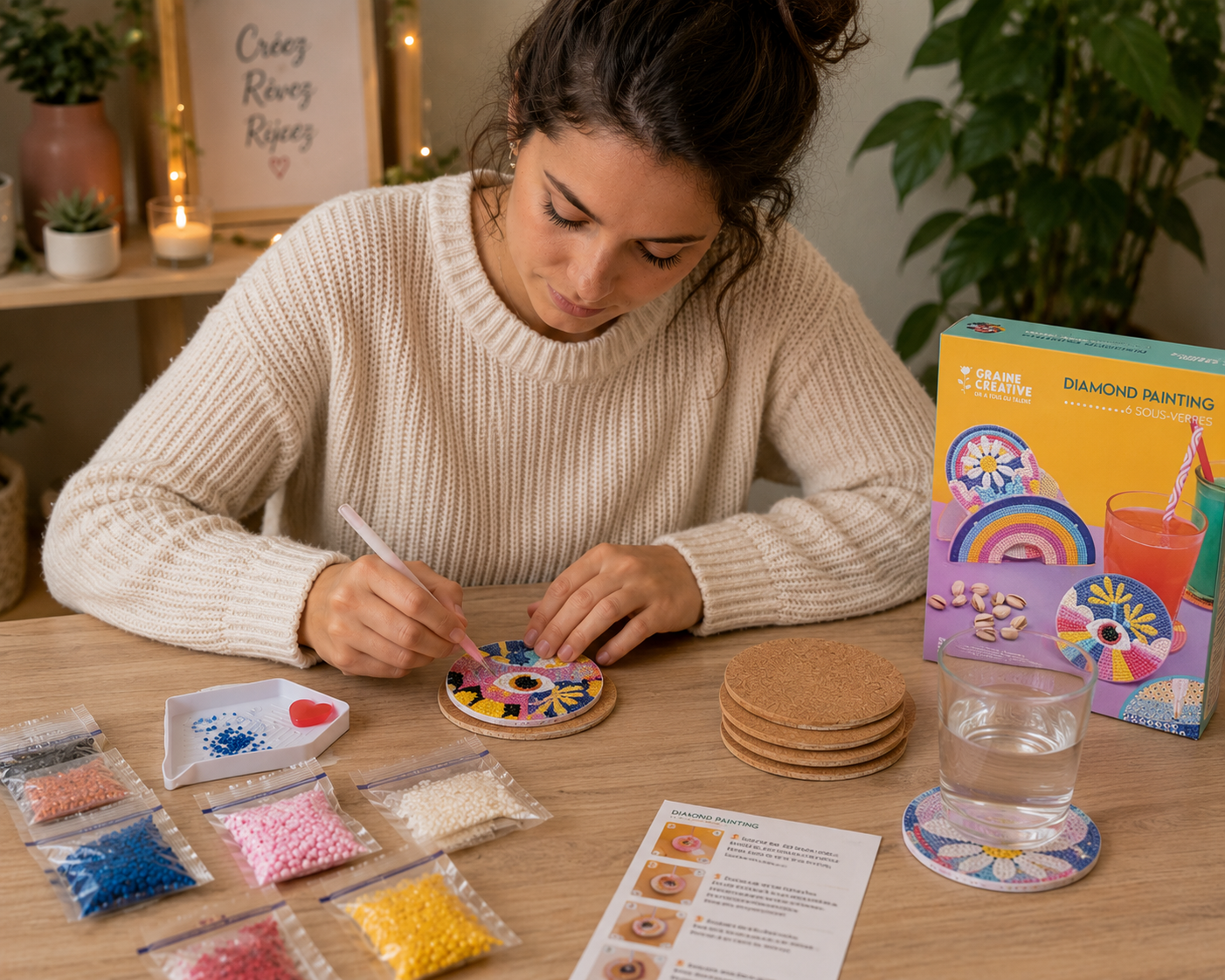 Kit Sous-Verres à Strasser POP – Graine Créative GRAINE CREATIVE