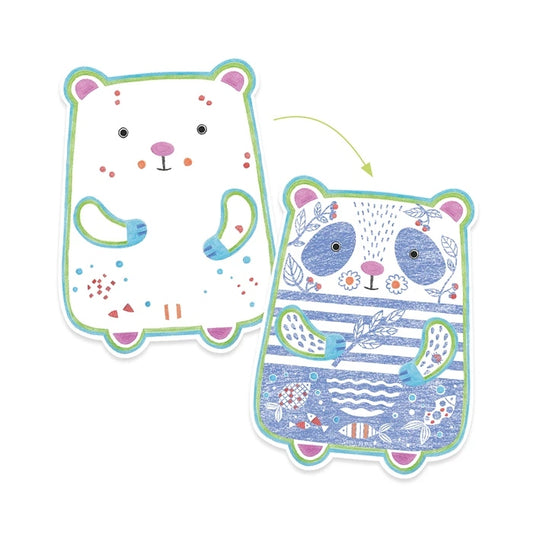Coloriages à Révéler Animaux Sauvages – Activité Magique pour Enfants Djeco