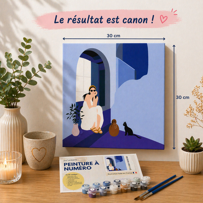 Kit Anniversaire Ado Peinture par Numéros – Lot de 6 à 12 Kits 30x30 cm Voyage à Chefchaouen JOY!