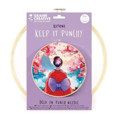 Kit Punch Needle Kimono Japonais – Broderie Relief DIY Graine Créative GRAINE CREATIVE