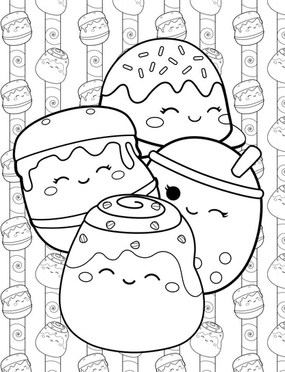 Enfant coloriant des personnages Squishmallows