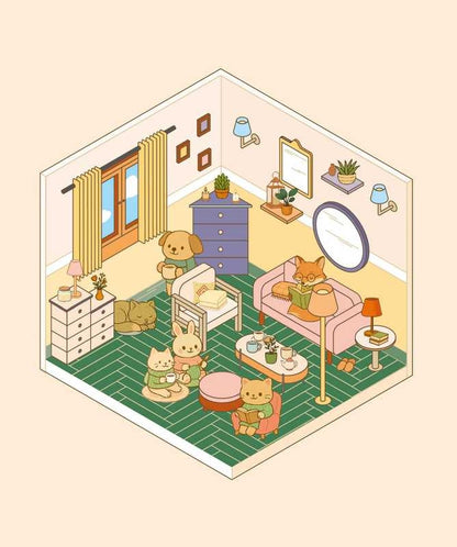 Cozy Stickers – Ma Petite Déco | 700 stickers & 6 scènes déco à composer Editions Marabout