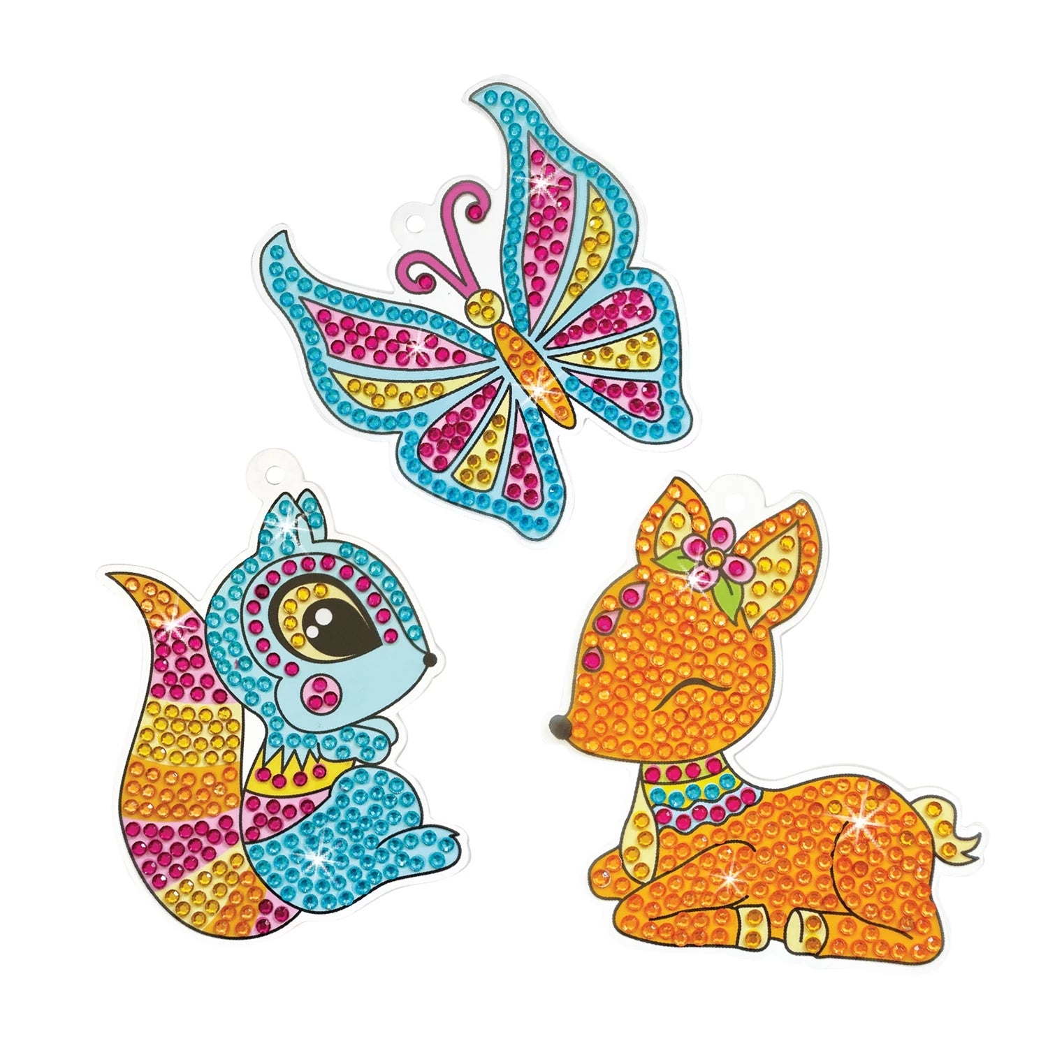 Décoration de Fenêtre en Strass Animaux de la Forêt – Kit Créatif à Suspendre Artista