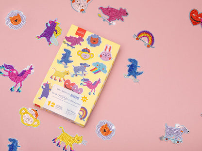 Kit Diamond Painting Kids Stickers Cool Ride – 12 Autocollants à Strass pour Enfants dès 5 ans LA PETITE EPICERIE