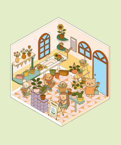 Cozy Stickers Mon Petit Fleuriste | 700 stickers créatifs & 6 scènes florales Editions Marabout