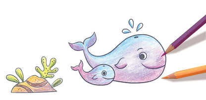 Scène sous-marine réalisée avec les tampons CREALIGN océan