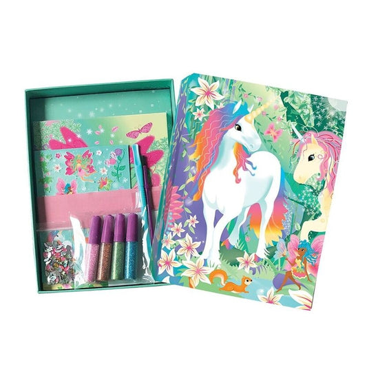 Kit Créatif Paillettes & Feuilles Enfant BOX CANDIY® – Forêt Magique Licornes & Fées Dès 6 Ans BoxCanDIY