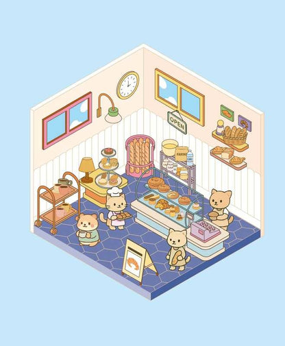 Cozy Stickers – Ma Petite Boulangerie | 700 stickers repositionnables & 7 scènes à créer Editions Marabout