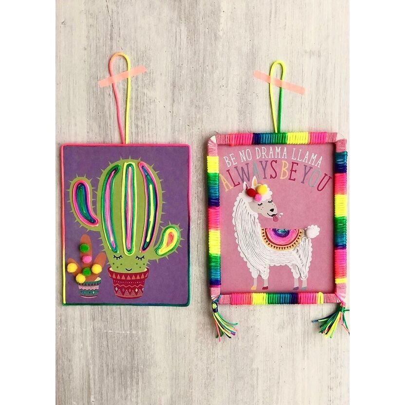 activite enfant creation lama pompons laine diy