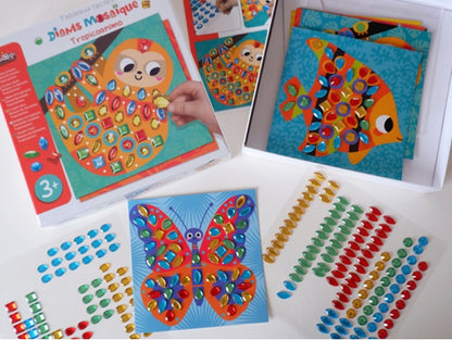 DIAMS Mosaïque "Tropicoanimo" (CREALIGN) | Coffret 6 tableaux scintillants dès 3 ans Créa lign