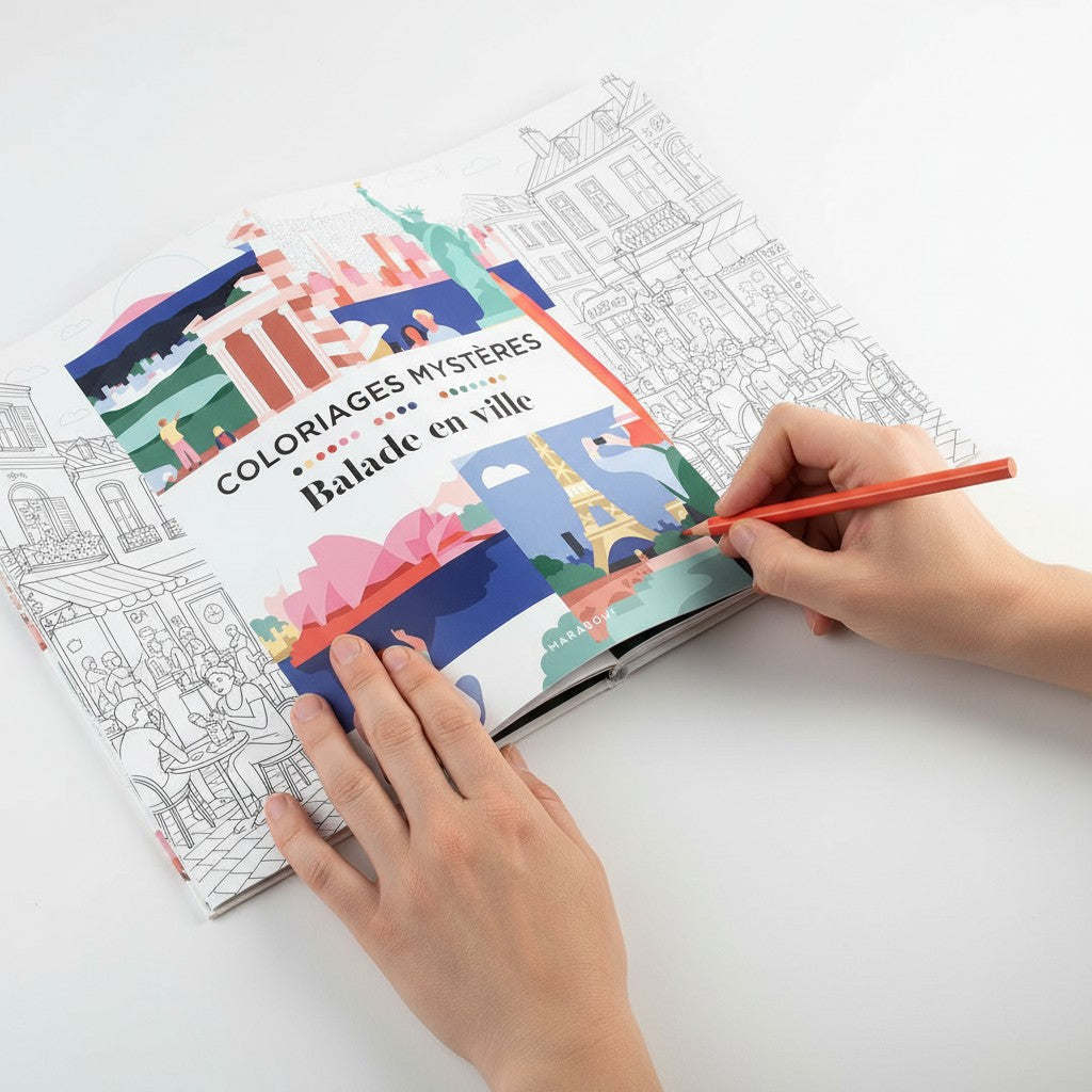 Coloriages Mystères Balade en Ville – Livre Art-Thérapie Adulte Marabout Editions Marabout