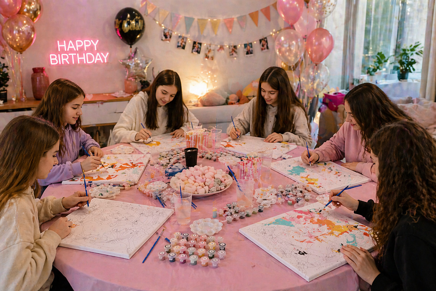 Kit Anniversaire Ado Peinture par Numéros – Activité Créative + Souvenir Invité (6 à 12 kits) JOY!