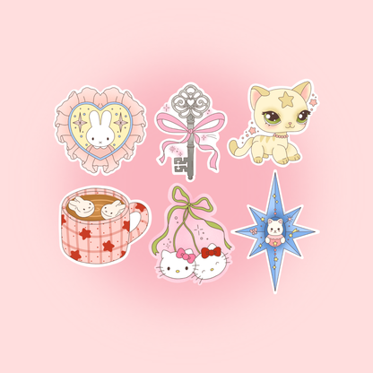 Advent Calendar Sticker Pack – Pack de 6 Stickers Kawaii Holographiques Liviaa.studio
